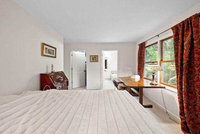 483 W S St Unit A, Lake Geneva, WI 53147 - bedroom featuring baseboards, carpet flooring, and connected bathroom