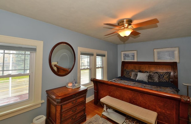 3524 Washington Ave, Racine, WI 53402 - bedroom featuring wood finished floors and ceiling fan