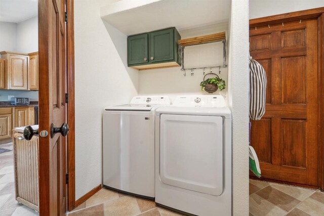 273 5th St, Fond Du Lac, WI 54935 - laundry area featuring cabinet space and washer and dryer