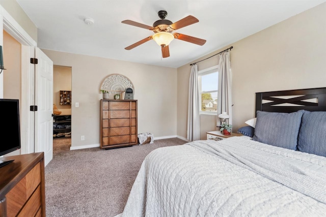 273 5th St, Fond Du Lac, WI 54935 - carpeted bedroom featuring baseboards and ceiling fan