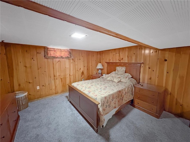 602 26th St, Cloquet, MN 55720 - bedroom with carpet flooring and wooden walls