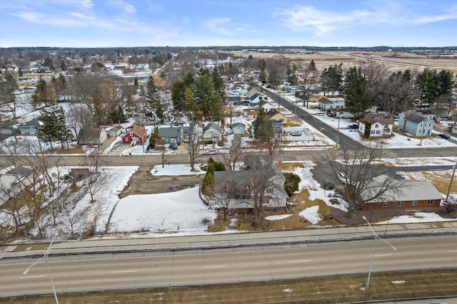 1530 Utah St, Watertown, WI 53094 - snowy aerial view with a residential view