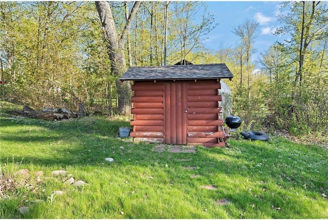 1949 E Little Blake Lake Ln, Luck, WI 54853 - view of shed with a view of trees