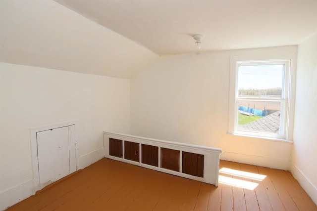 W1796 Puddlefort St, Mount Calvary, WI 53057 - bonus room with hardwood / wood-style floors and vaulted ceiling