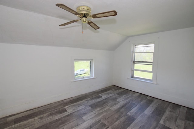 W1796 Puddlefort St, Mount Calvary, WI 53057 - bonus room featuring lofted ceiling, wood finished floors, and ceiling fan