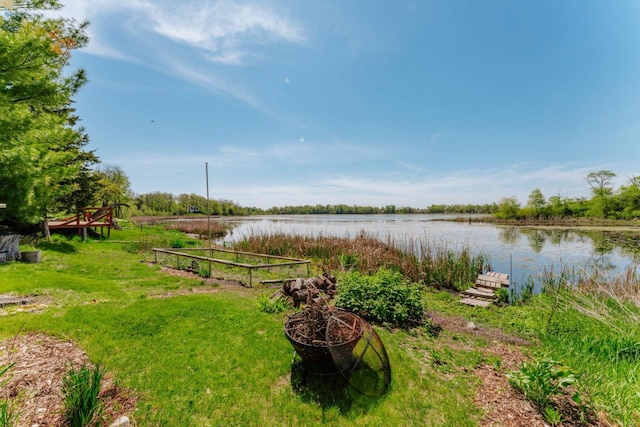 W6641 N Lakeshore Dr, Elkhorn, WI 53121 - view of yard featuring a water view