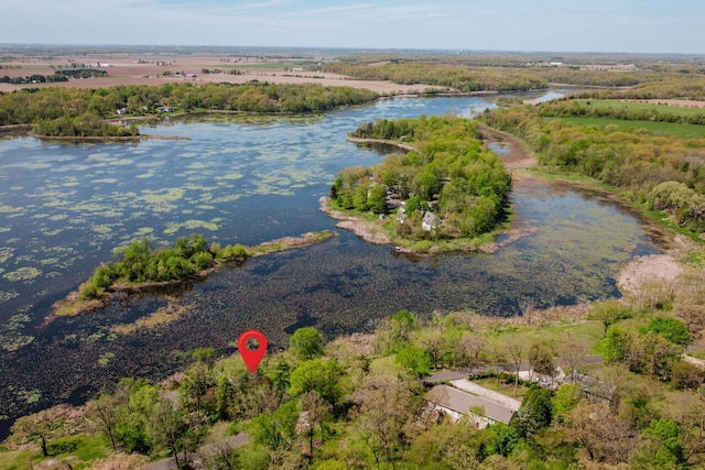 W6641 N Lakeshore Dr, Elkhorn, WI 53121 - aerial view of property's location with a nearby body of water