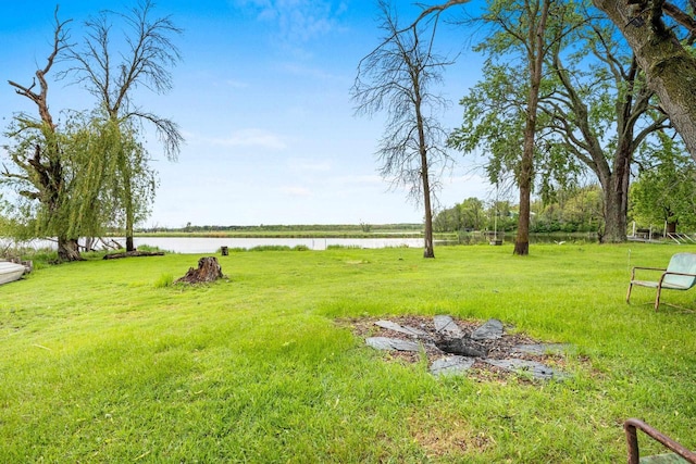 N5101 Lueck Ln, Princeton, WI 54968 - view of grassy yard with a water view