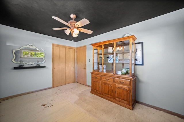 2804 S 64th St, Milwaukee, WI 53219 - bedroom with wood finished floors, baseboards, and ceiling fan