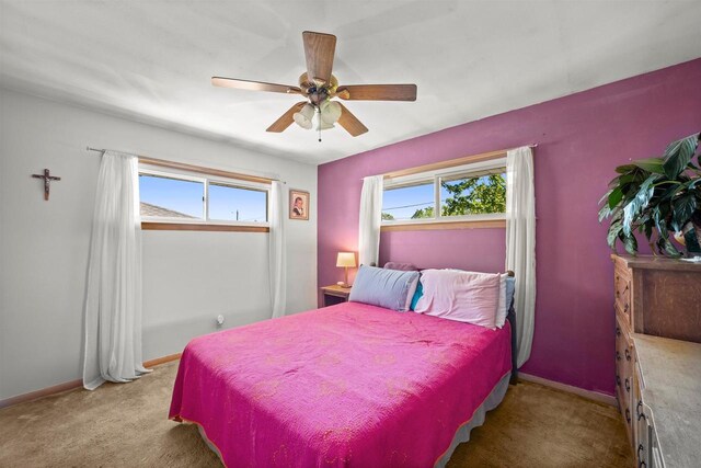 2804 S 64th St, Milwaukee, WI 53219 - carpeted bedroom with baseboards and ceiling fan