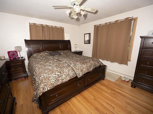 2019 N Mcdonald St, Appleton, WI 54911 - bedroom with light wood-type flooring and a ceiling fan