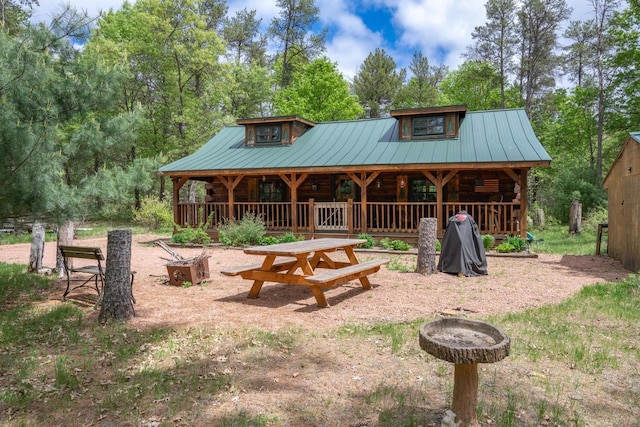 N8378 Timber Trl, New Lisbon, WI 53950 - view of community with a fire pit