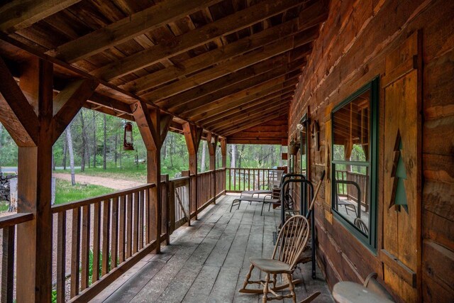 N8378 Timber Trl, New Lisbon, WI 53950 - view of wooden deck