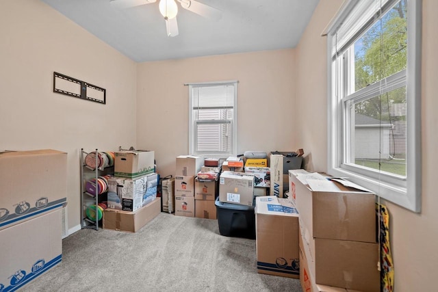 1215 Hastings St, Green Bay, WI 54301 - storage room featuring a ceiling fan