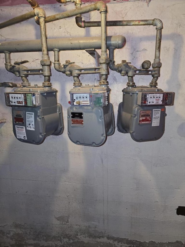 945 N Memorial Dr, Racine, WI 53404 - utility room with gas meter