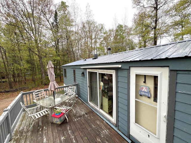 6898 Barbara Dr, Lake Tomahawk, WI 54539 - deck featuring outdoor dining area