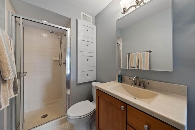 348 County Road B 8, Fontana, WI 53125 - bathroom featuring vanity, a shower stall, and toilet