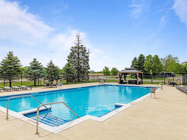 348 County Road B 8, Fontana, WI 53125 - community pool featuring a gazebo and a patio area