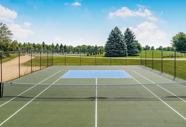348 County Road B 8, Fontana, WI 53125 - view of tennis court featuring community basketball court