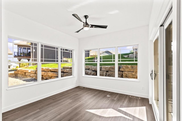 28 Sienna Hills Cir, Mount Horeb, WI 53572 - unfurnished sunroom with ceiling fan