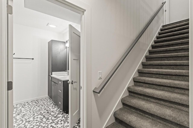 28 Sienna Hills Cir, Mount Horeb, WI 53572 - stairway featuring baseboards