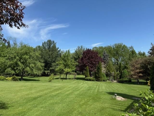 3108 Hawks Haven Trl, Deforest, WI 53532 - view of property's community featuring a lawn and view of wooded area