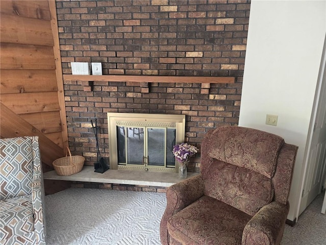 2626 Abbe Hill Dr, Eau Claire, WI 54703 - detailed view of a fireplace and carpet