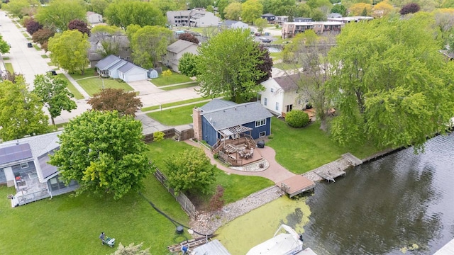 2104 Hazel St, Oshkosh, WI 54901 - aerial perspective of suburban area with a nearby body of water