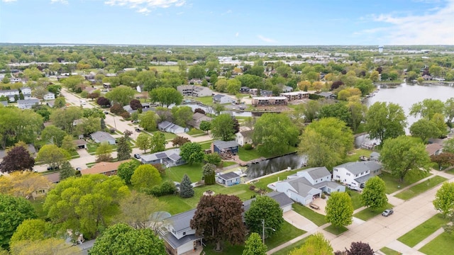 2104 Hazel St, Oshkosh, WI 54901 - aerial perspective of suburban area featuring a large body of water