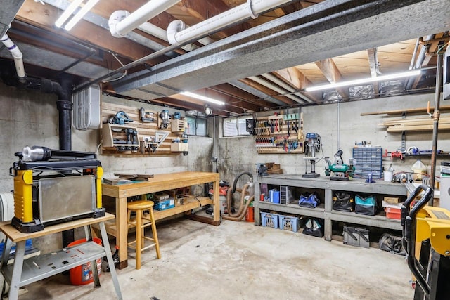 4912 Schofield St, Monona, WI 53716 - below grade area with a workshop area