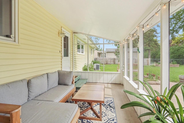 4912 Schofield St, Monona, WI 53716 - sunroom with outdoor lounge area and vaulted ceiling