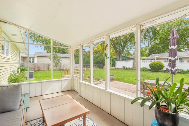 4912 Schofield St, Monona, WI 53716 - unfurnished sunroom with vaulted ceiling