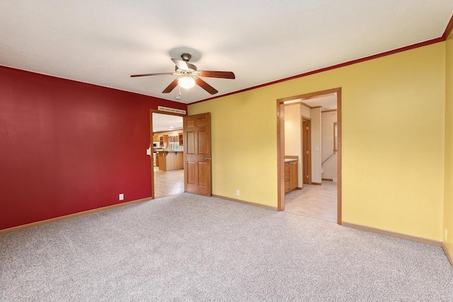11253 State Highway 71, Sparta, WI 54656 - empty room with ceiling fan, light colored carpet, and baseboards