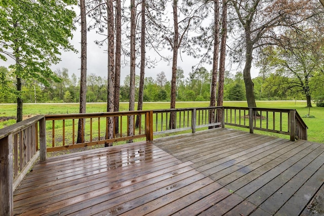 11253 State Highway 71, Sparta, WI 54656 - deck with a lawn and view of wooded area