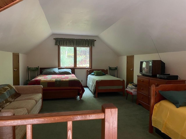 17235 Little Archibald Rd, Townsend, WI 54175 - carpeted bedroom with lofted ceiling