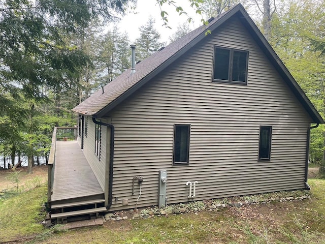 17235 Little Archibald Rd, Townsend, WI 54175 - view of side of property featuring a wooden deck