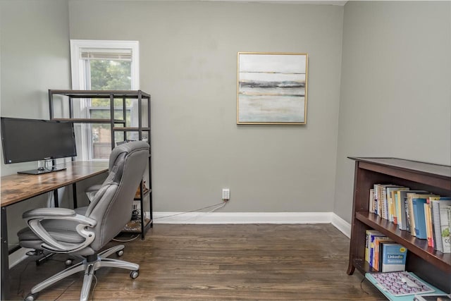 4892 N Mohawk Ave, Glendale, WI 53217 - office area with wood finished floors and baseboards
