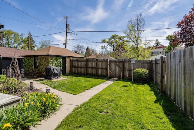 4892 N Mohawk Ave, Glendale, WI 53217 - view of yard featuring a gazebo and a gate