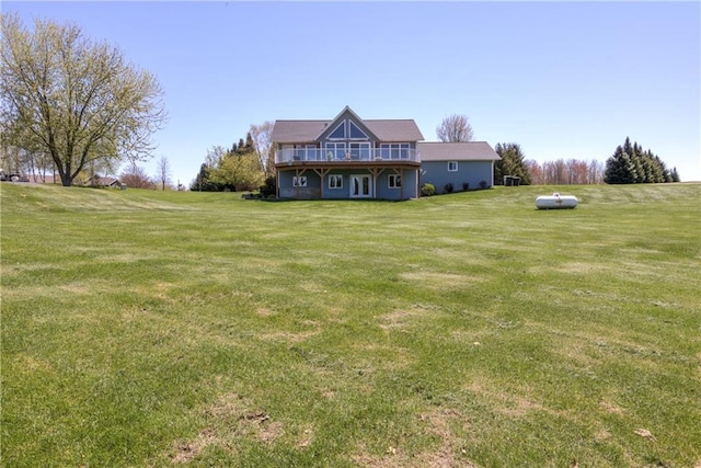 1816 186th St, Chippewa Falls, WI 54729 - view of front of property featuring a front yard and a deck