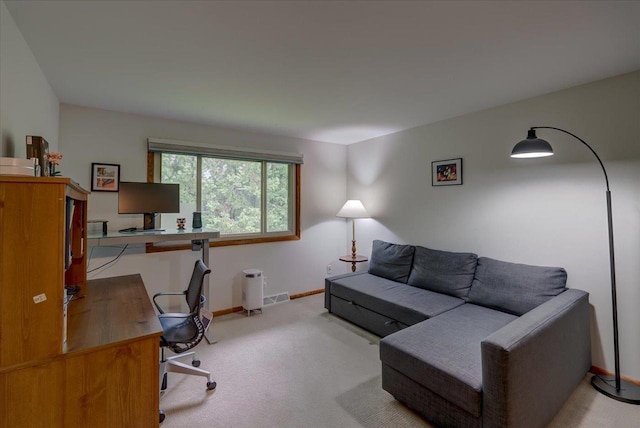 3514 Valley Ridge Rd, Middleton, WI 53562 - office area featuring light carpet and baseboards