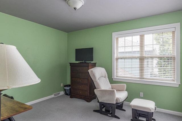 141 Cavil Way, De Pere, WI 54115 - living area featuring carpet, plenty of natural light, and baseboards