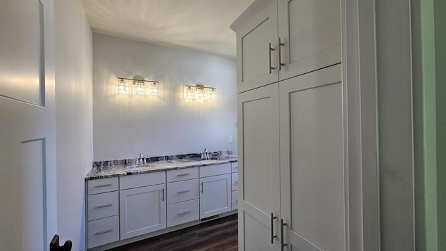 1203 Crescent, Green Bay, WI 54313 - full bathroom featuring double vanity and wood finished floors