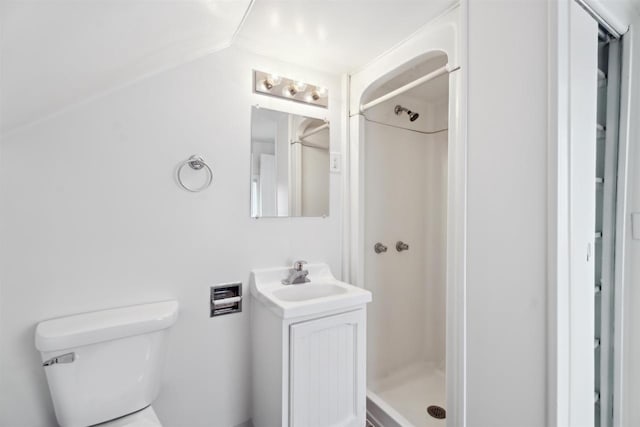 815 Madison St, Little Chute, WI 54140 - bathroom with a stall shower, vanity, and toilet