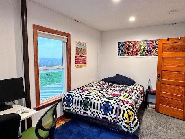 11691 County Road P, Bagley, WI 53801 - carpeted bedroom featuring recessed lighting