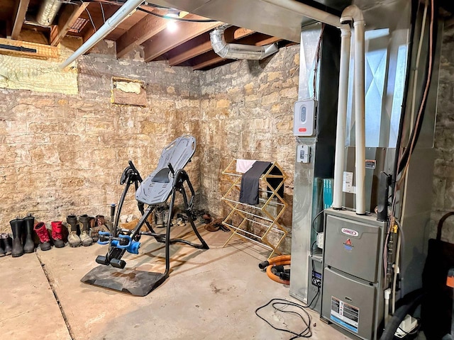 11691 County Road P, Bagley, WI 53801 - unfinished below grade area with heating unit