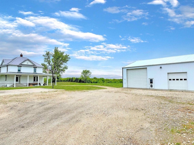 11691 County Road P, Bagley, WI 53801 - detached garage with a porch