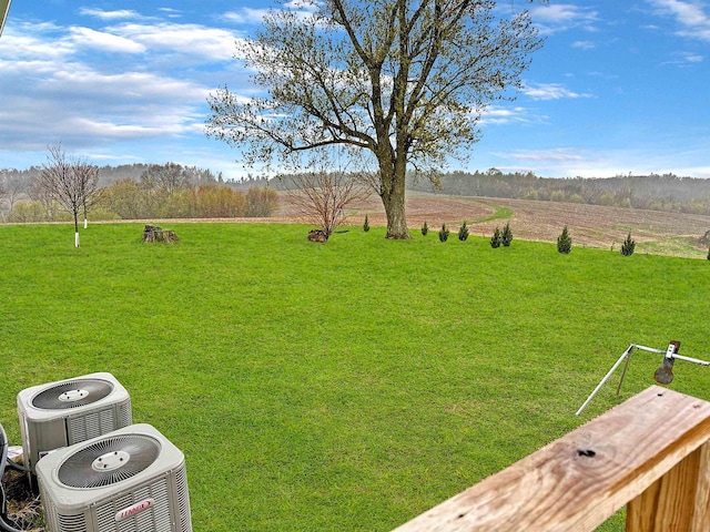 11691 County Road P, Bagley, WI 53801 - view of grassy yard with central air condition unit and a view of countryside