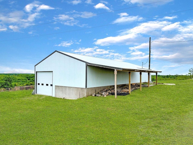 11691 County Road P, Bagley, WI 53801 - view of pole building featuring a lawn