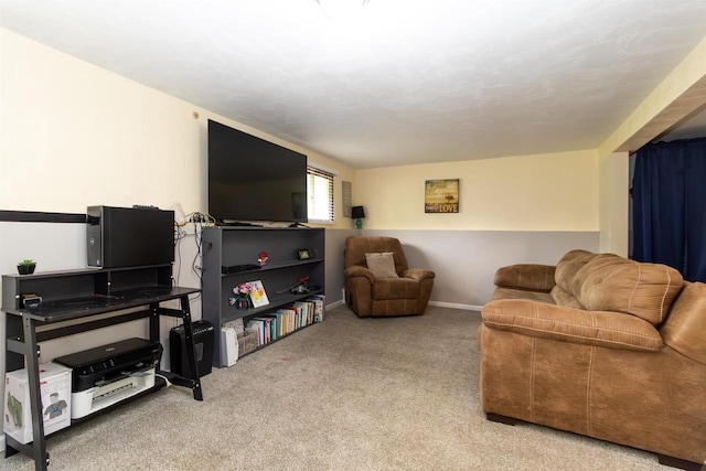 1120 Alva St, Menasha, WI 54952 - carpeted living area featuring baseboards
