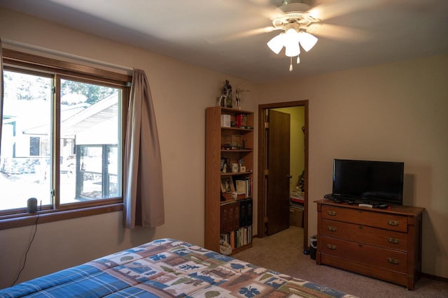 1656 Czech Dr, Friendship, WI 53934 - bedroom featuring light colored carpet and ceiling fan